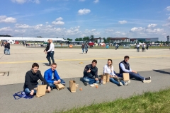 Pause während der Flugshow